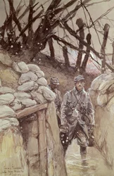 Infanterister i en skyttegrav, Notre-Dame de Lorette, 1915